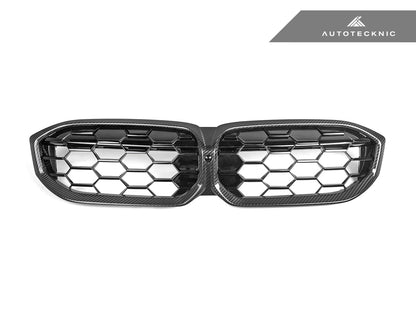 AutoTecknic Dry Carbon Fiber Honeycomb Front Grille - G20 3-Series LCI - Graveyard Performance