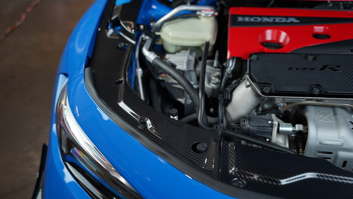 APR Performance Carbon Fiber Honda FL5 Civic Type R Carbon Fiber Radiator Cooling Plates 2023 - Current