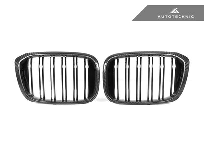 AutoTecknic Dry Carbon Fiber Dual-Slats Front Grille Set - G01 X3 | G02 X4 Pre-LCI - Graveyard Performance