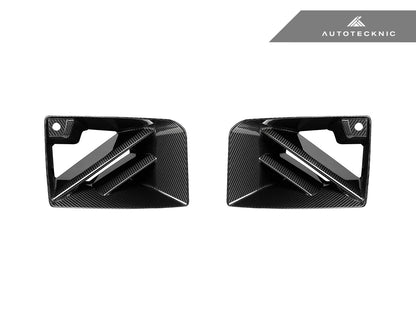 AutoTecknic Dry Carbon Corsa Front Bumper Lower Vent Set - G87 M2 - Graveyard Performance