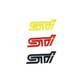 Racing Art STI Trunk Emblem - Red / Black / Neon Yellow [Universal]