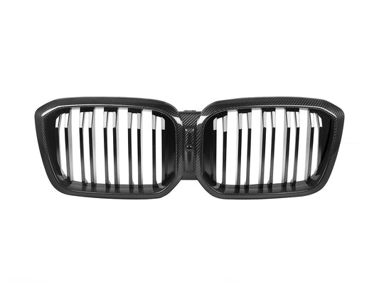 AutoTecknic Dry Carbon Fiber Dual-Slats Front Grille Set - F97 X3M LCI | F98 X4M LCI