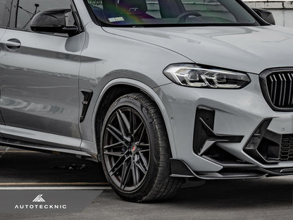 AutoTecknic Dry Carbon Front Bumper Trim Set - F97 X3M LCI | F98 X4M LCI - Graveyard Performance
