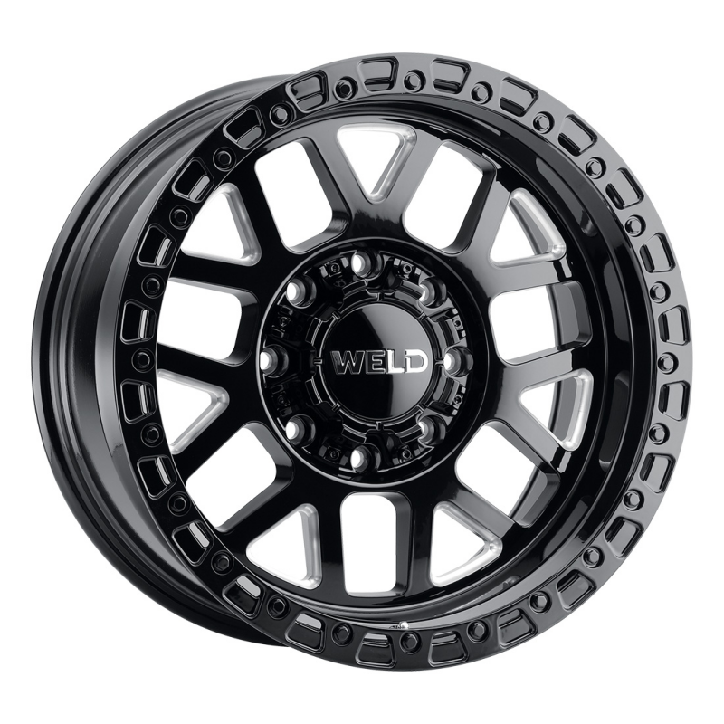 Weld Off-Road W105 20X9 Cinch 8X170 ET00 BS5.00 Gloss Black MIL / Gloss Black Ring 125.1 - Graveyard Performance
