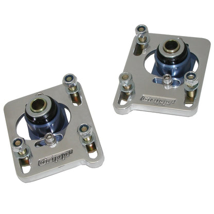 BBK 94-04 Mustang Caster Camber Plate Kit - Silver Anodized Finish - Graveyard Performance