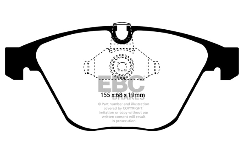 EBC 08-10 BMW M3 4.0 (E90) Ultimax2 Front Brake Pads - Graveyard Performance