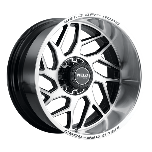 Weld Fulcrum 22x12 / 8x180 / 4.75 BS / 124.3 HB - Gloss Black Machined - Non-BL Wheel - Graveyard Performance