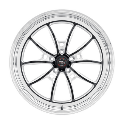 Weld S80 20x9 / 5x127 BP / 5.75in BS (+19 Offset) Black Center - Polished Shell - Non-Beadlock - Graveyard Performance
