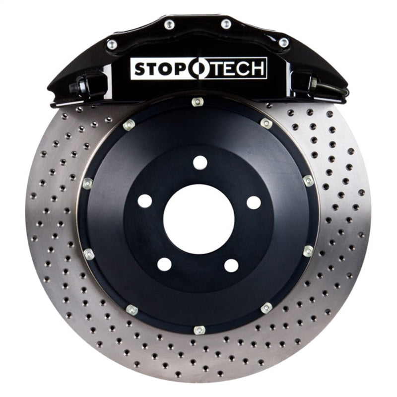 StopTech 08-13 BMW M3/11-12 1M Coupe Front BBK w/ Black ST-60 Calipers Drilled 380x35mm Rotor