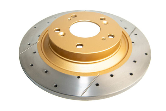 DBA 00-09 Honda S2000 Rear Street Series Drilled & Slotted Rotor w/Gold Hat - Graveyard Performance