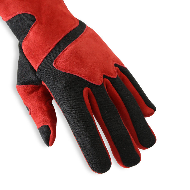 RaceQuip SFI-5 Red/Black Medium Long Angle Cut Glove - Graveyard Performance