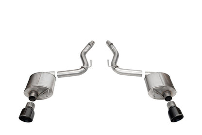 Corsa 24+ Ford Mustang GT Touring Axle-Back Dual Rear Exit with 4.5in Pro Series Black PVD Tips - Graveyard Performance