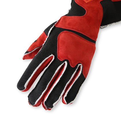 RaceQuip SFI-5 Red/Black XL Outseam Angle Cut Glove - Graveyard Performance