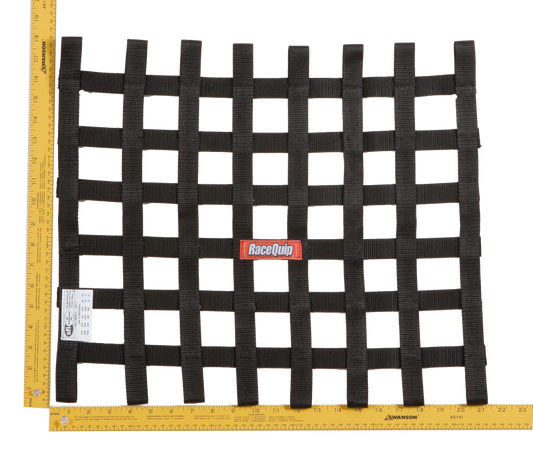 RaceQuip Black 18 X 21 SFI Ribbon Net