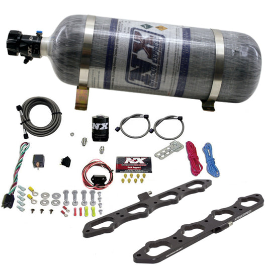 Nitrous Express 2018+ Ford 5.0L Coyote Dry Direct Port Plate System w/12lb Bottle - Graveyard Performance