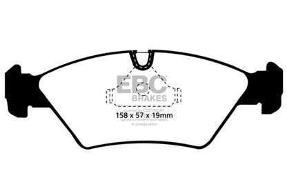 EBC 87-91 BMW M3 2.3 (E30) Yellowstuff Front Brake Pads - Graveyard Performance