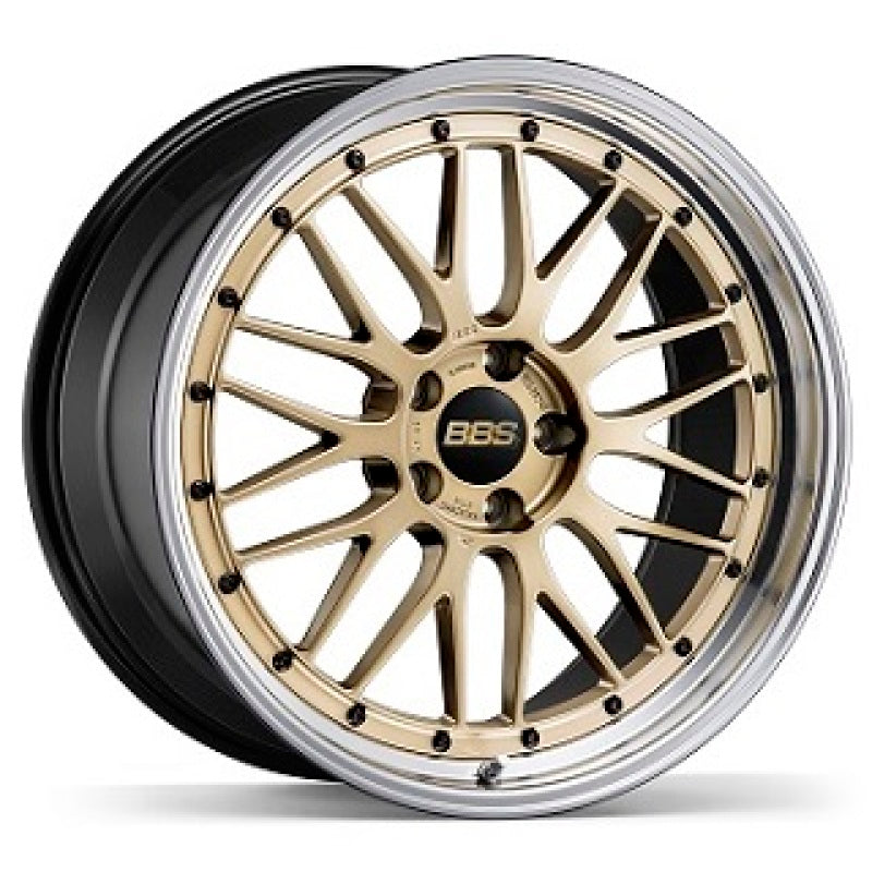 BBS LM 20x12 5x130 ET50 CB71.6 Gold Wheel w/ Diamond Cut Machined Lip - Graveyard Performance