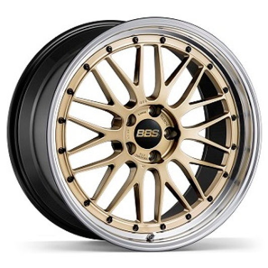 BBS LM 21x12 5x130 ET64 CB71.6 Gold Wheel w/ Diamond Cut Machined Lip - Graveyard Performance
