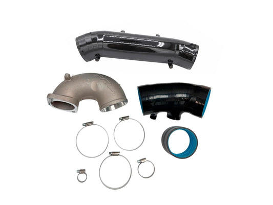 2017-2021 Honda Civic Type-R FK8 Titanium Turbocharger Inlet Pipe Kit-Black Thermal Coated - Graveyard Performance
