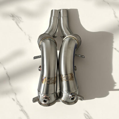 Palenon Performance BMW N63R & N63B Catless Race Downpipes - M550i, 750i, M850i, X5, X6, X7