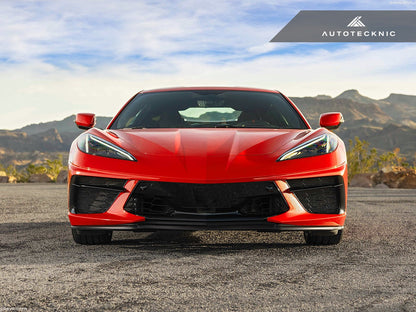 AutoTecknic Dry Carbon Competition Front Aero Lip - Corvette C8 2020-2023 - Graveyard Performance