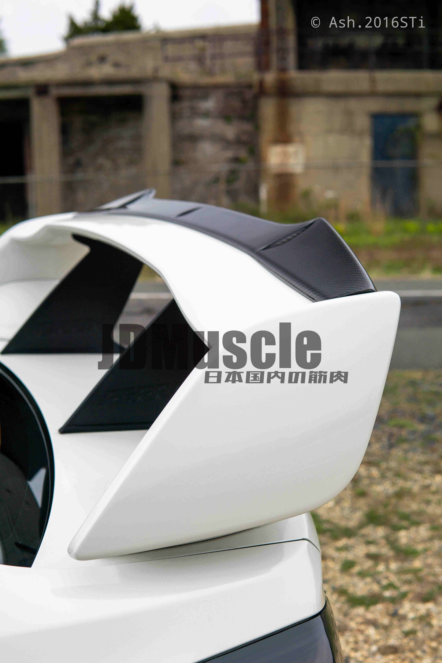 JDMuscle [15-21 WRX/STI w/ OEM STI Wing] Tanso Carbon Fiber Wing Gurney Flap V2 - Different Carbon available