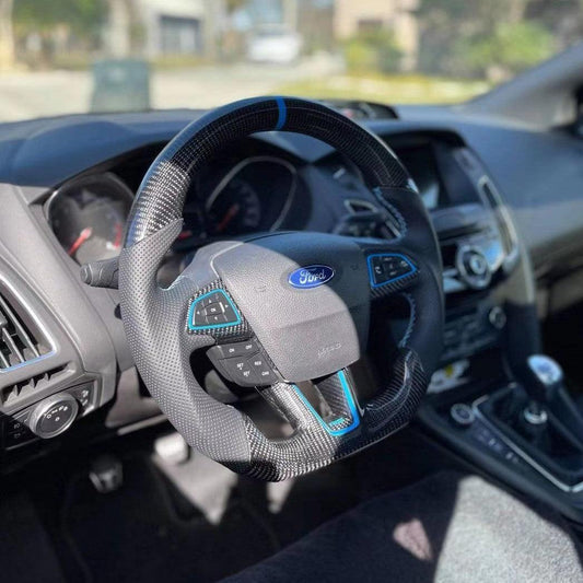 Ford Focus 2015+ ST/RS Carbon Fiber Steering Wheel - Graveyard Performance