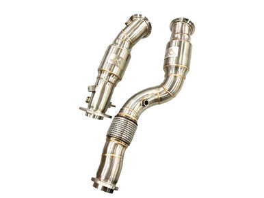 MAD BMW M2C M3 M4 S58 G87 G80 G82 G83 Resonated Downpipes  W/ Flex Section - Graveyard Performance