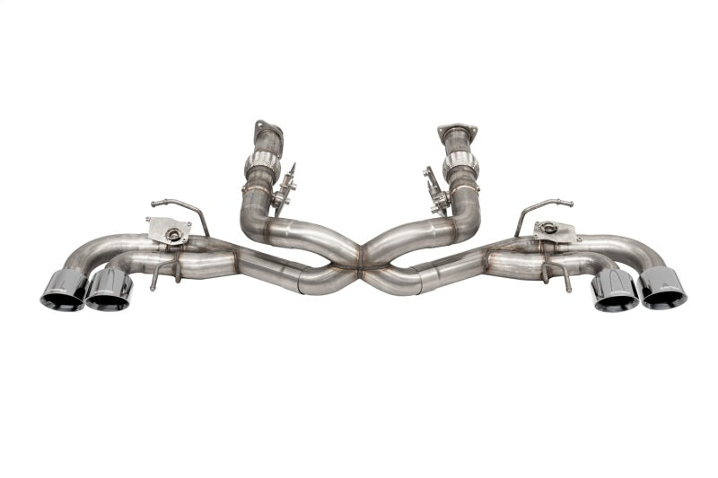 Corsa 2020-2025 Corvette C8 3in Valved Cat-Back 4.5in Pol Quad Tips - Fits Factory NPP Exhaust w/AFM - Graveyard Performance