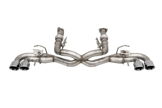 Corsa 2020-2025 Corvette C8 3in Valved Cat-Back 4.5in Pol Quad Tips - Fits Factory NPP Exhaust w/AFM - Graveyard Performance