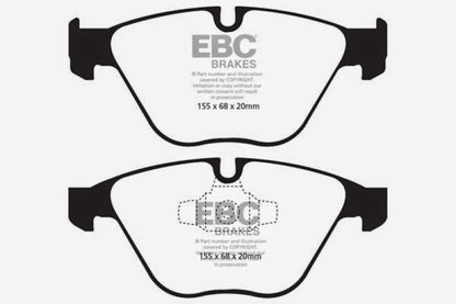 EBC 10-12 BMW 335i xDrive (E90/E92) Bluestuff Front Brake Pads - Graveyard Performance