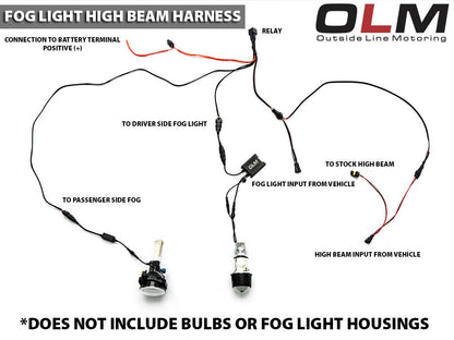 OLM Fog with High Beam Harness - 2015+ WRX / 2015+ STI/ 2013+ FR-S / 2014+ Forester