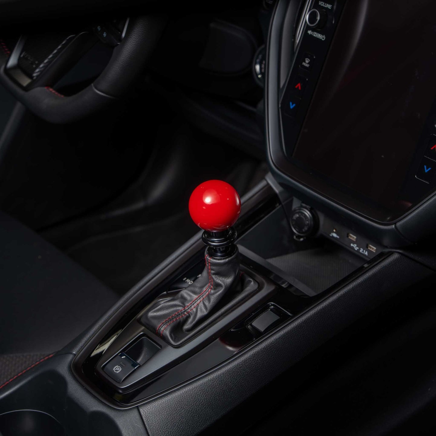 Billetworkz Automatic Shifter - Gloss Red - Fits Subaru CVT: WRX (2022+), Crosstrek (2024), Forester (2025+), Impreza (2024), Legacy/Outback (2015+)