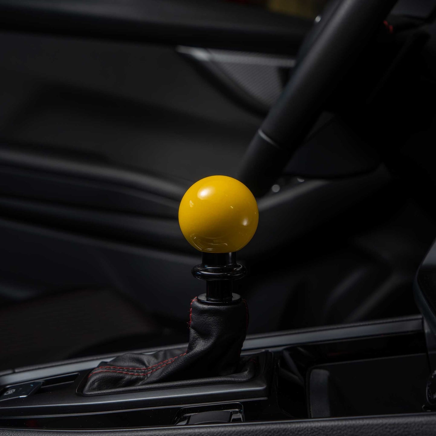 Billetworkz Automatic Shifter - Gloss Yellow - Fits Subaru CVT: WRX (15–21), Crosstrek (13–23), Forester (14–18), Impreza (12–23), Legacy/Outback (10–14)