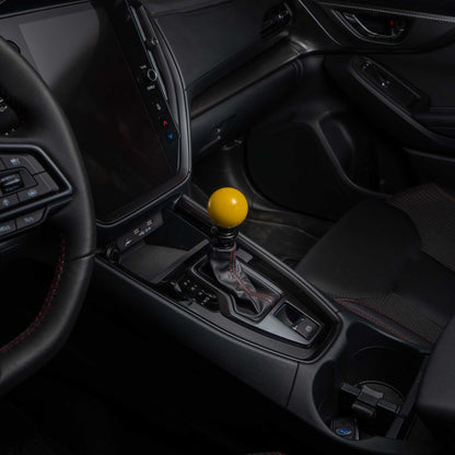 Billetworkz Automatic Shifter - Gloss Yellow - Fits Subaru CVT: WRX (2022+), Crosstrek (2024), Forester (2025+), Impreza (2024), Legacy/Outback (2015+)