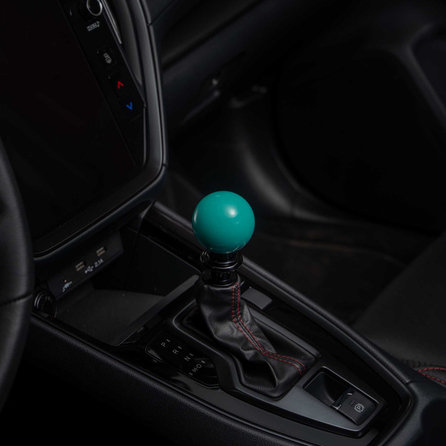 Billetworkz Automatic Shifter - Hyper Teal - Fits Subaru CVT: WRX (15–21), Crosstrek (13–23), Forester (14–18), Impreza (12–23), Legacy/Outback (10–14)