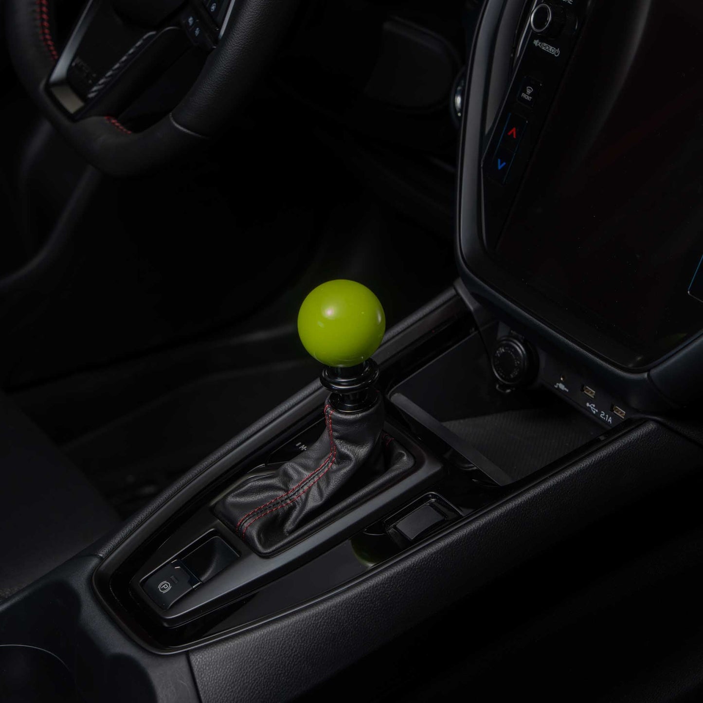 Billetworkz Automatic Shifter - Neon Yellow - Fits Subaru CVT: WRX (15–21), Crosstrek (13–23), Forester (14–18), Impreza (12–23), Legacy/Outback (10–14)