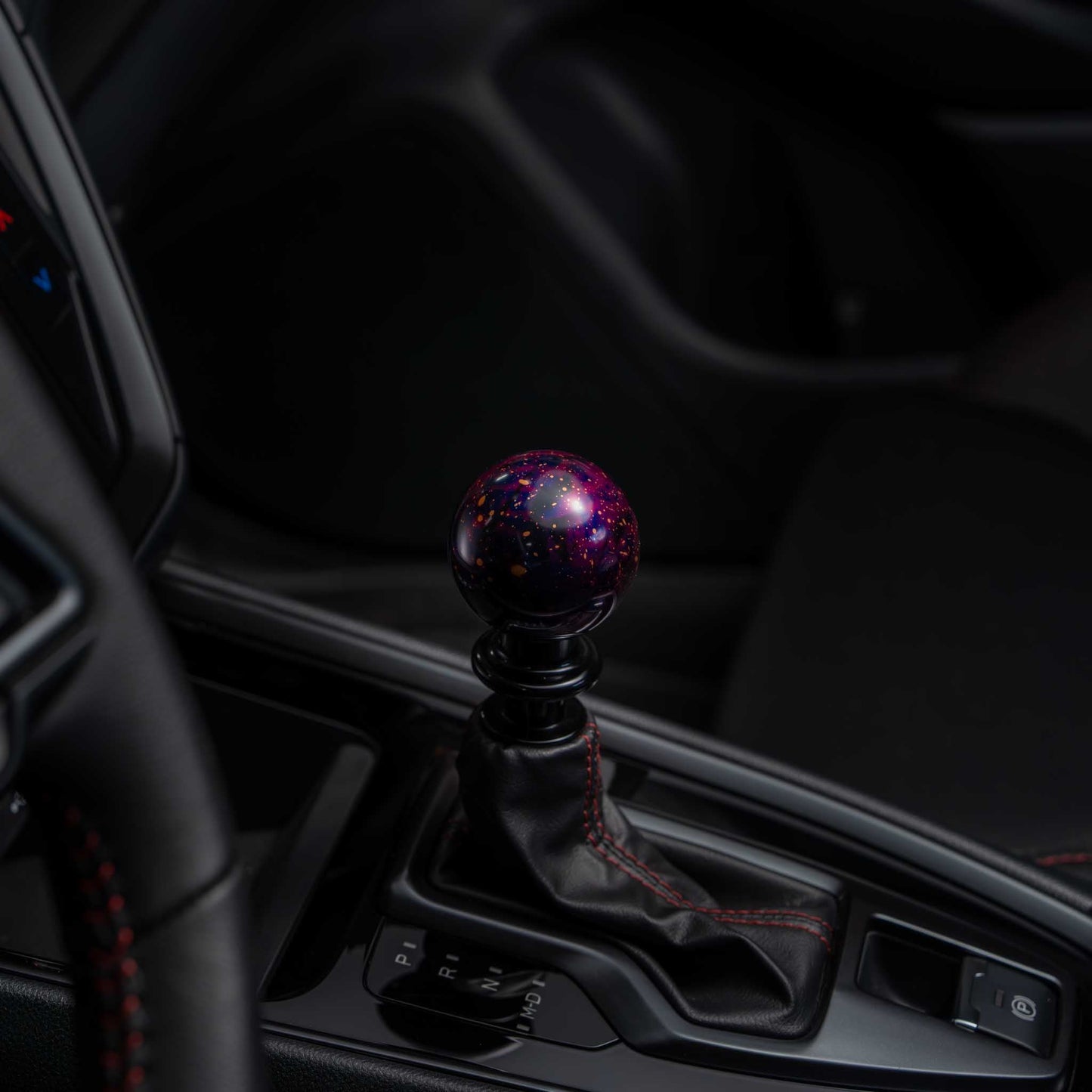 Billetworkz Automatic Shifter - Purple Cosmic Space - Fits Subaru CVT: WRX (15–21), Crosstrek (13–23), Forester (14–18), Impreza (12–23), Legacy/Outback (10–14)