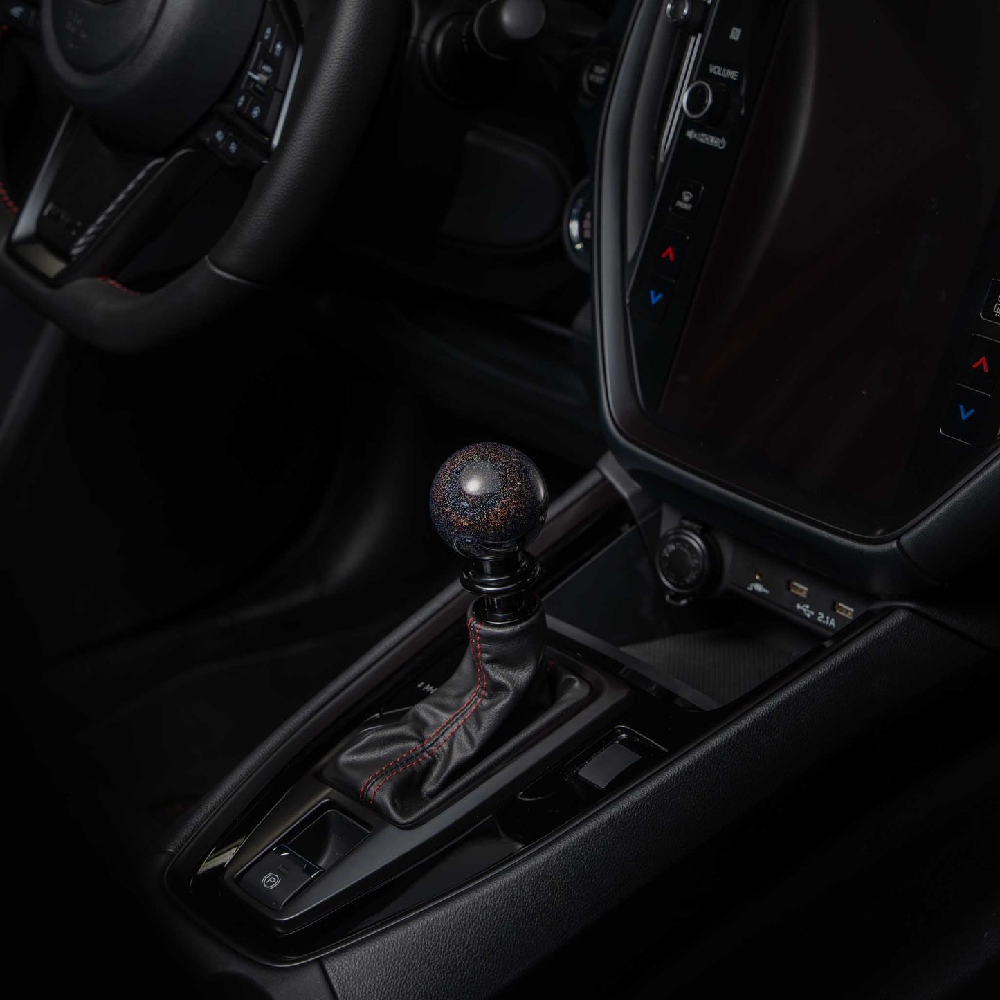 Billetworkz Automatic Shifter - Rainbow Sparkle - Fits Subaru CVT: WRX (15–21), Crosstrek (13–23), Forester (14–18), Impreza (12–23), Legacy/Outback (10–14)