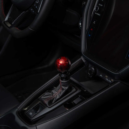 Billetworkz Automatic Shifter - Red Cosmic Space - Fits Subaru CVT: WRX (15–21), Crosstrek (13–23), Forester (14–18), Impreza (12–23), Legacy/Outback (10–14)