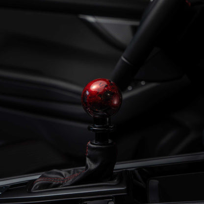 Billetworkz Automatic Shifter - Red Cosmic Space - Fits Subaru CVT: WRX (15–21), Crosstrek (13–23), Forester (14–18), Impreza (12–23), Legacy/Outback (10–14)