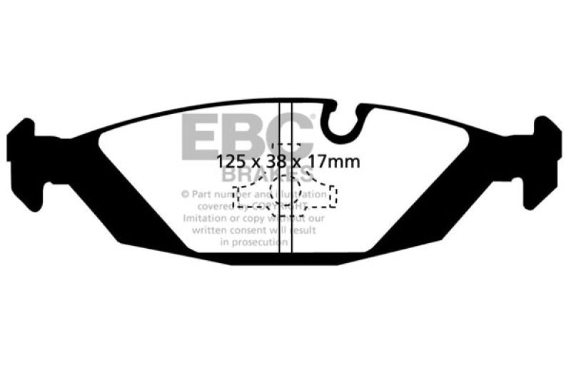 EBC 87-88 BMW M5 3.5 (E28) Redstuff Rear Brake Pads - Graveyard Performance