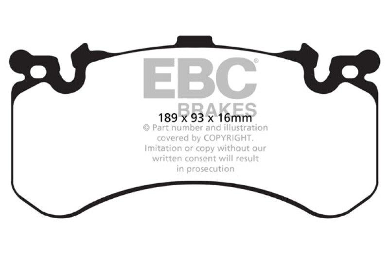 EBC 11+ Audi A8 Quattro 6.3 (Cast Iron Rotors) Redstuff Front Brake Pads - Graveyard Performance