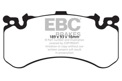 EBC 11+ Audi A8 Quattro 6.3 (Cast Iron Rotors) Redstuff Front Brake Pads - Graveyard Performance