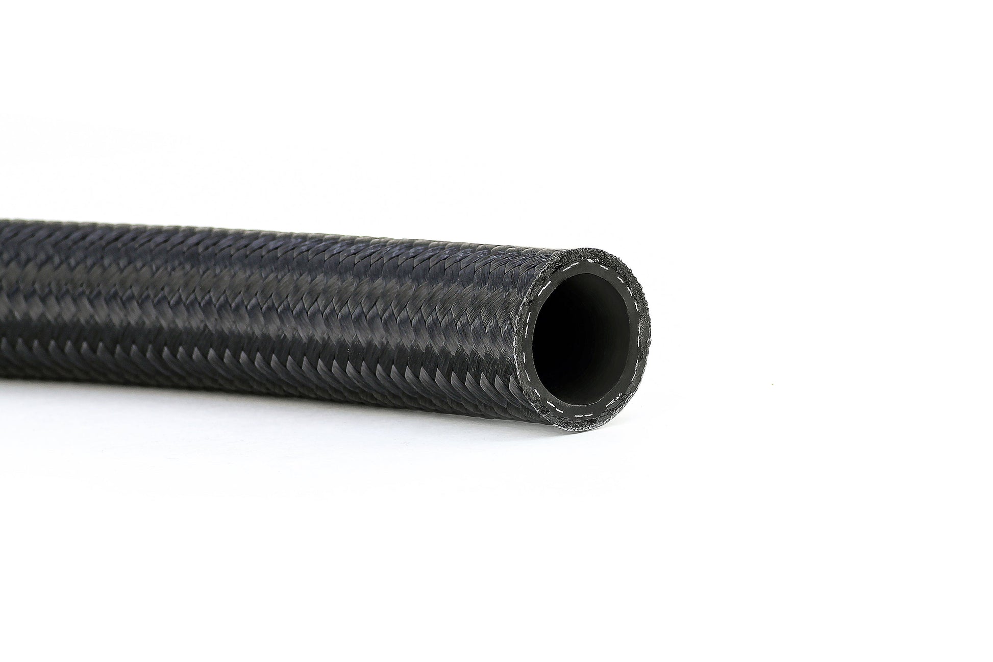 HPS Performance -8 Nylon Stainless Steel Braided Hose Black