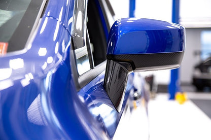 OLM LE Dry Carbon Fiber Lower Mirror Mount Cover - 2015-2021 Subaru WRX / STI / 2015-2017 Crosstrek - Graveyard Performance