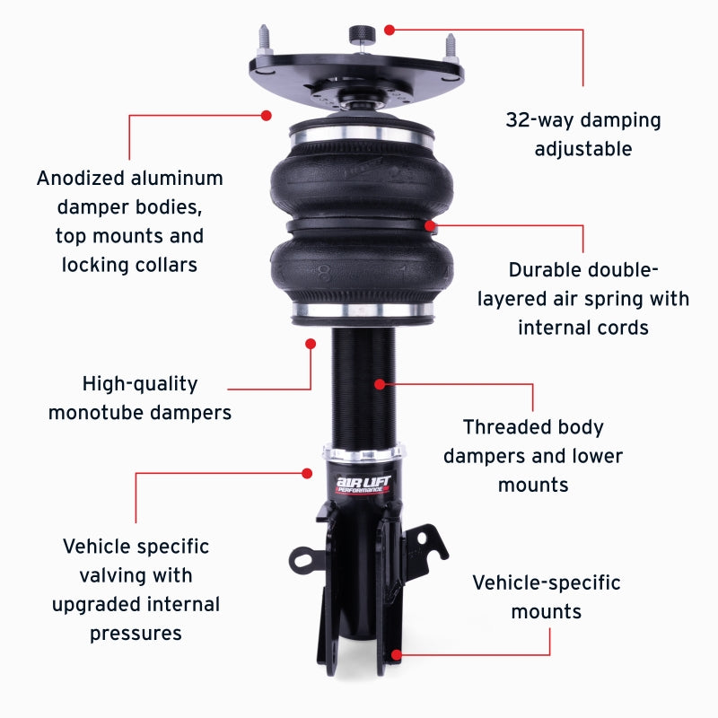 Air Lift Performance 15-21 Subaru WRX (VA) / 15-21 Subaru WRX STI (VA) Front Air Suspension Kit - Graveyard Performance