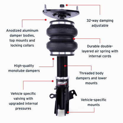 Air Lift Performance 15-21 Subaru WRX (VA) / 15-21 Subaru WRX STI (VA) Front Air Suspension Kit - Graveyard Performance