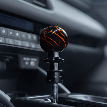 Billetworkz Automatic Shifter - Black w/ Fire Splash - Fits Subaru CVT: WRX (2022+), Crosstrek (2024), Forester (2025+), Impreza (2024), Legacy/Outback (2015+) - Graveyard Performance