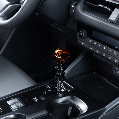 Billetworkz Automatic Shifter - Black w/ Fire Splash - Fits Subaru CVT: WRX (2022+), Crosstrek (2024), Forester (2025+), Impreza (2024), Legacy/Outback (2015+) - Graveyard Performance